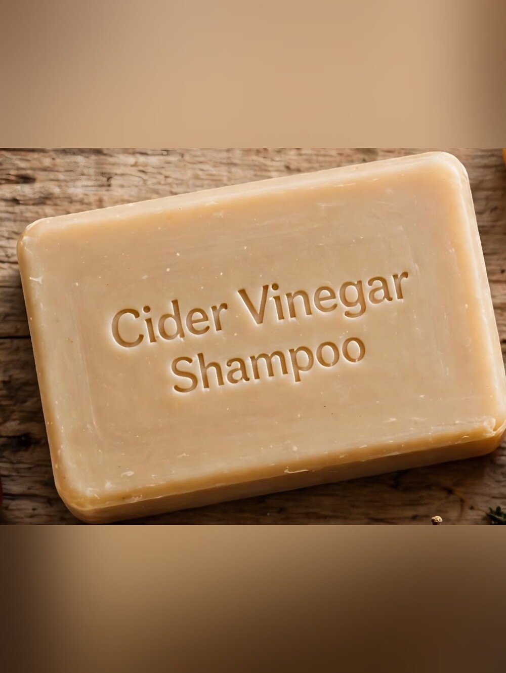 Cider Vinegar Shampoo Bar - Natural Tan Shampoo (3 Bars)